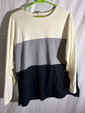 Links Men's Long Sleeve Colorblock Crew Neck T-Shirt